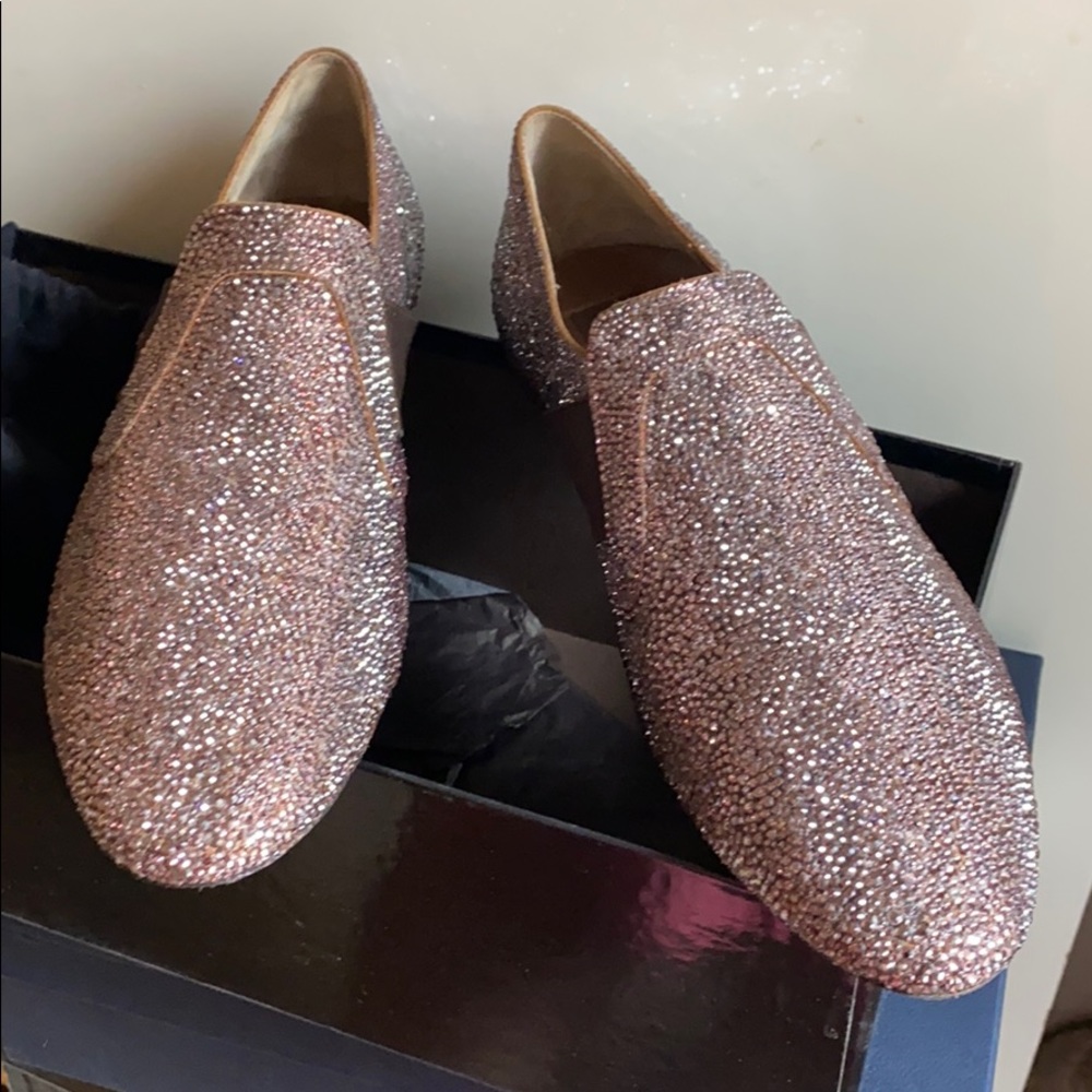 Custom bedazzled Swarovski Strass slipper US 9